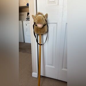 Brown Plush Horse Stick Toy